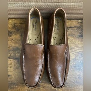 NWOT Dockers Mens Amalfi Shoes Tan Leather Slip On Loafers Size 10 Medium
